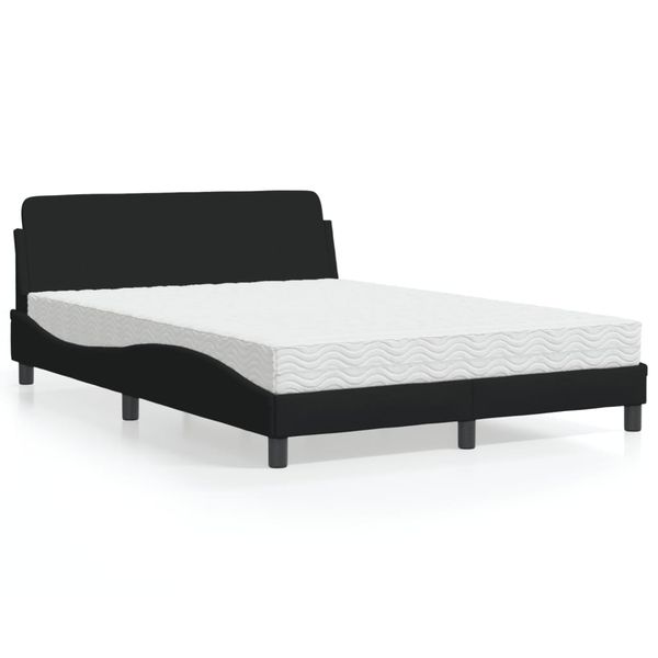 vidaXL Posteľ s matracom Dover čierna 140x190 cm látka