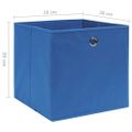 vidaXL Úložné boxy 10 ks, netkaná textília 28x28x28 cm, modré