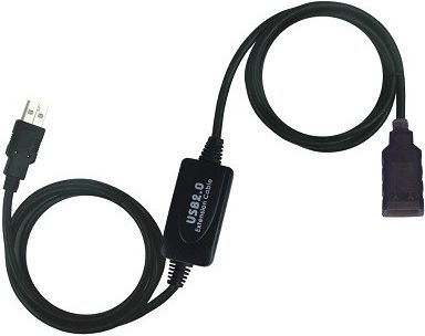 PremiumCord USB 2.0 repeater a predlžovací kábel A/M-A/F 10m