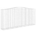 vidaXL Oblúkové gabiónové koše 25 ks 400x50x180/200cm pozink. železo