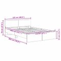 vidaXL Rám postele Staré drevo 120 x 200 cm Kompozitné drevo