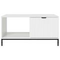 vidaXL Konferenčný stolík Vysoký lesk bielej 90 x 49 x 46 cm