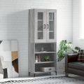 vidaXL Vysoká skrinka sivý dub sonoma 69,5x34x180 cm spracované drevo