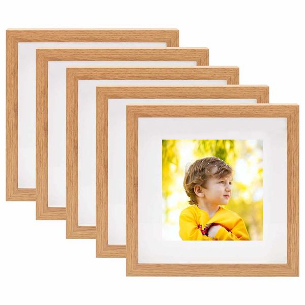 vidaXL 3D fotorámiky 5 ks dubové 28x28 cm na 20x20 cm obrázok