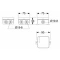 Krabica F8 čierna - MiniBOX IP55 rozbočovacia, s naklapávacím víčkom, 75 × 75 × 40 mm