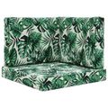 vidaXL Vankúš na vonkajšiu pohovku Polyester Vzor s listami 60 x 60 cm