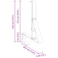 vidaXL Podpora strážcu snehu 6 ks Antracitová 29,5 x 3 x 34,5 cm Oceľ