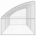 vidaXL Psí kennel 3 ks Strieborná 6 x 2 x 2 m Pozinkovaná oceľ