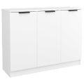 vidaXL Komoda biela 90,5x30x70 cm spracované drevo