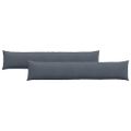 vidaXL Vankúše na pohovku 2 pcs Tmavo šedá 200 x 40 cm