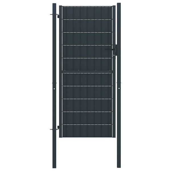 vidaXL Plotová brána PVC a oceľ 100x164 cm antracitová