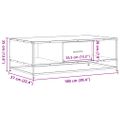 vidaXL Konferenčný stolík hnedý dub 100x57x35 cm kompozit. drevo a kov