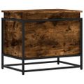 vidaXL Úložný box s vekom dymový dub 60x40x51,5 cm kompozitné drevo