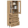 vidaXL Highboard 2 ks Remeselný dub 69,5 x 34 x 180 cm