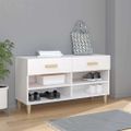 vidaXL Botník biely 102x35x55 cm spracované drevo