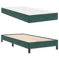 vidaXL Posteľ s pružinovým rámom Tmavozelená 90 x 200 cm látka