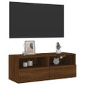 vidaXL TV nástenná skrinka hnedý dub 80x30x30 cm kompozitné drevo