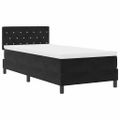 vidaXL LED box s pružinami s čelnou doskou Čierna 90 x 200 cm Zamat