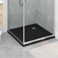 vidaXL Sprchová základná vanička s bodkami 80 x 80 x 4 cm ABS Čierna