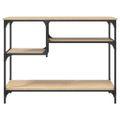 vidaXL Konzolový stolík s policami dub sonoma 100x35x75 cm