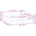 vidaXL Posteľný rám boxsping s matracmi čierna 200x220 cm zamat
