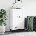 vidaXL Vysoká skrinka biela 69,5x31x115 cm kompozitné drevo