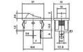 Prepínač kolískový RS601 2pol./2pin ON-OFF 250V/6A čierny