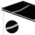 vidaXL Automatická markíza, LED a senzor vetra 3x2,5 m, antracitová