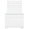 vidaXL Boxspring posteľ s matracom biela 90x190 cm umelá koža