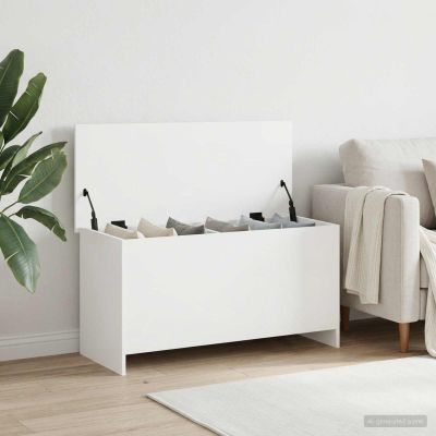 vidaXL Úložná truhlica Biela 100 x 40 x 50 cm Kompozitné drevo