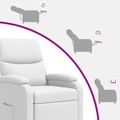 vidaXL Masážne relaxačné kreslo Biela Umelá koža