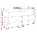vidaXL Lavička na topánky hnedý dub 102x32x45 cm kompozitné drevo
