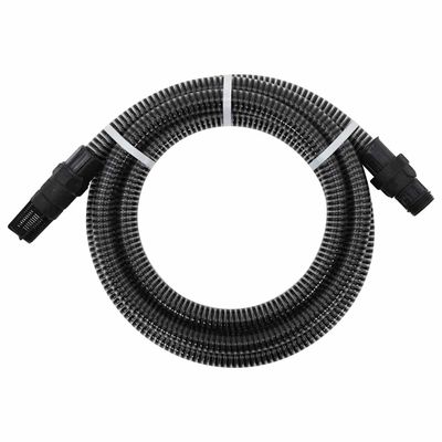 vidaXL Odsávacia hadica s PVC spojkami, čierna 1" 4 m, PVC