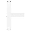 vidaXL Nohy barového stola v tvare T, 2 ks, biele, 60x35x(110-111) cm, oceľové