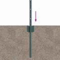 vidaXL Zabudovaný plotový stĺpik 5 ks Zelená 100 cm