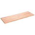 vidaXL Stolová doska bledohnedá 180x60x(2-4) cm ošetrený masívny dub