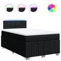 vidaXL Boxspring posteľ s matracom čierna 120x190 cm látka