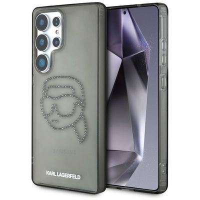 Puzdro Karl Lagerfeld HC IML Rhinestones K Head pre Samsung Galaxy S25 Ultra čierna