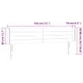vidaXL Čelo postele s LED sivohnedé 183x16x78/88 cm látka