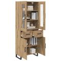 vidaXL Highboard 2 ks Remeselný dub 69,5 x 34 x 180 cm