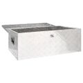 vidaXL Úložný box strieborný 100x55x37 cm hliník