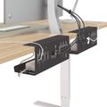 vidaXL Úložný box na káble pod stôl 2 ks Čierna 35 x 12 x 13 cm Oceľ