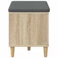 vidaXL Predsieňová lavica s vankúšom Sonoma dub 60 x 38 x 46 cm