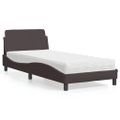vidaXL Posteľ s matracom Dover tmavohnedá 90x200 cm látka