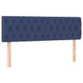 vidaXL Posteľný rám boxspring s matracom modrý 140x200 cm látka