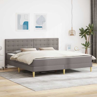 vidaXL Rám postele s matracom Sivohnedá 180 x 200 cm Látka