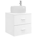 vidaXL Sada kúpeľňového nábytku 3 ks Biela 49,5 x 44,5 x 66 cm
