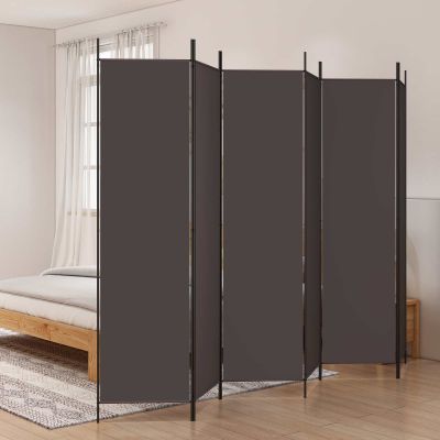 vidaXL 6-panelový paraván hnedá 300x200 cm látkový