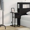 vidaXL Nočný stolík Čierny dub 41,5 x 26 x 60,5 cm Kompozitné drevo