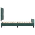 vidaXL Posteľ s pružinovým rámom Tmavozelená 120 x 200 cm Zamat
